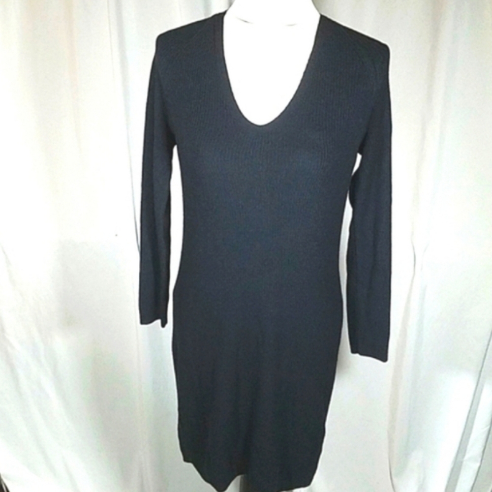 A New Day Women's Long Sleeve Knitted Black Dress Size XS